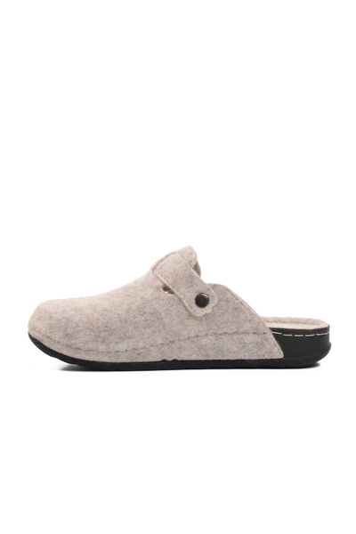 Aspor Beige Textile Women's Sabo Slippers