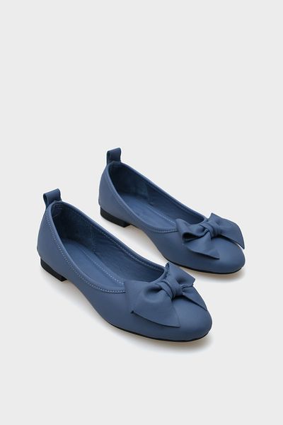Capone Outfitters Bliss Damen-Ballerinas aus echtem Leder mit Schleifenzubehör