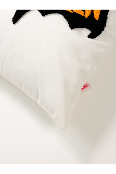 Galia Tasarım Bat Signal - Halloween Series Bat Figured Punch Pillow Cover