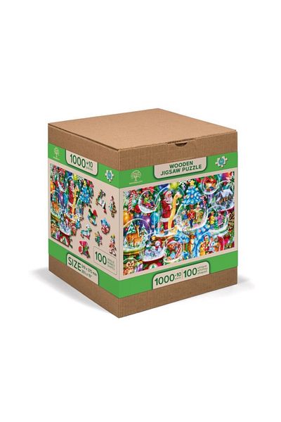 Wooden City Wooden Puzzle Christmas Snowballs L, Wooden City, 505 pieces