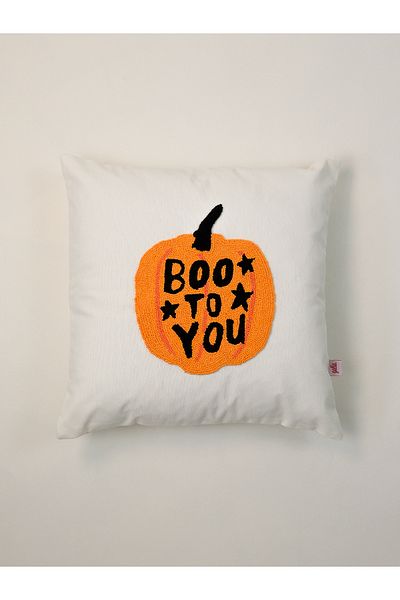 Galia Tasarım Halloween Halloween Boo To You Punch Throw Pillow Cover