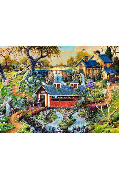 Wooden City Wooden Puzzle Countryside Bridges L, Wooden City, 505 pieces