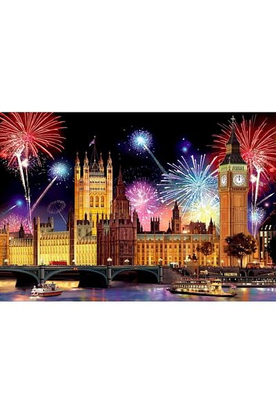 Wooden City Wooden Puzzle LONDON BY NIGHT XL, Wooden City, 600 pieces