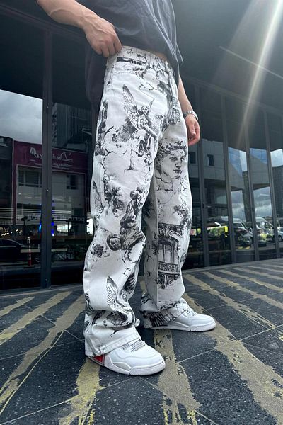 Jr.Crime Fundayz David Patterned Baggy Jean Trousers P751