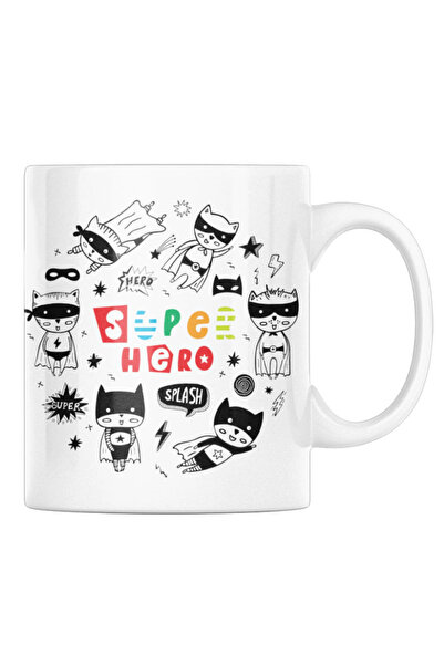 OEM Εξατομικευμένη λευκή κούπα "Με το μήνυμα για αγόρια, σούπερ ήρωας", INOVA...