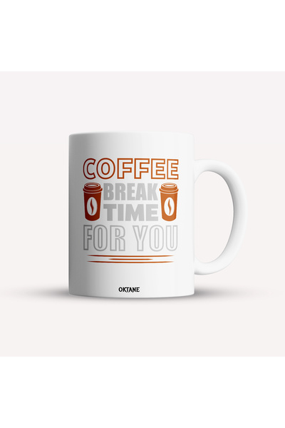 OEM Cană albă personalizată Pauza de cafea pentru tine, INOVATIX®. 330 ml