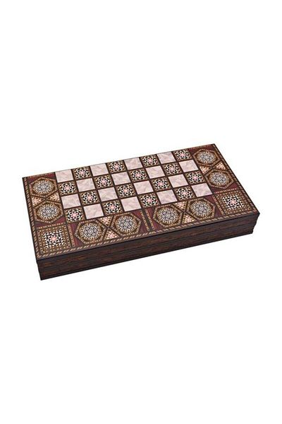 E orient Pearlescent Backgammon Set Varnished Backgammon Wooden Sequin Large Size Boxed
