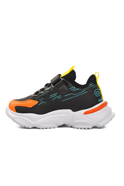 pepino Black Orange Children's Sports Shoes