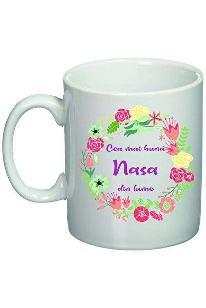 OEM Cană albă personalizată „Best Nasa”, INOVATIX®. 330ml