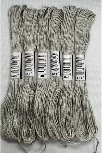 ALMİŞ 6 Pieces Single Color Etamine Cross Stitch Bracelet Brazilian Embroidery Thread 3-648