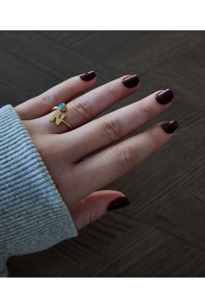 AKSESUARIM خاتم نسائي من الفولاذ قابل للتعديل مع خرز عين الشر