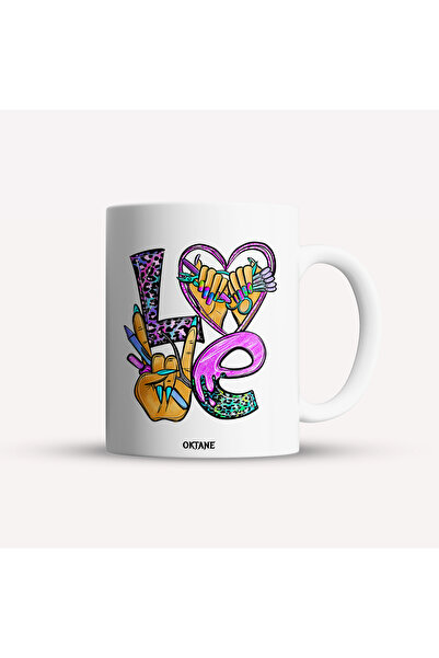 OEM Εξατομικευμένη λευκή κούπα Love nail, INOVATIX®. 330 ml