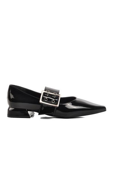 Aspor Black Patent Leather Women's Evening Dress Shoes