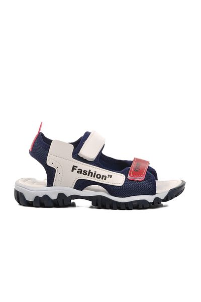 Aspor Navy Blue White Red Boy's Flat Sandals