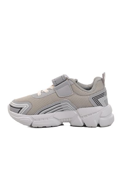Aspor Ice Gray Black Kids Sneakers