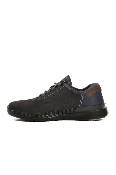 Aspor Anthracite Genuine Leather Men's Casual Shoes
