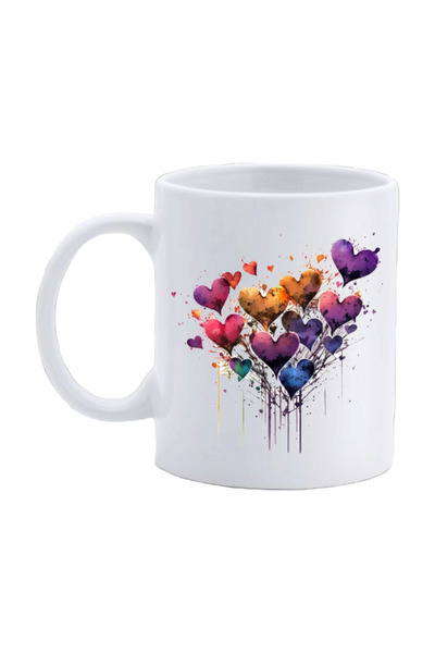 OEM Cană albă personalizată, model inimă 8, INOVATIX®. 330ml