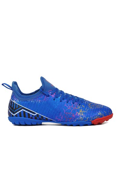 Playup Blue Saks Ankle Elastic Men's Astroturf Field Shoes