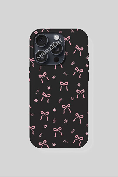 SHOWLIGHT Poco X3 Pro Uyumlu Pembe Fiyonklar Tasarımlı Premium Telefon Kılıfı