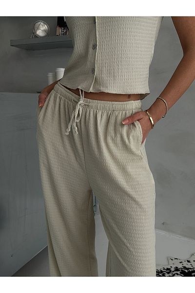 AÈC PRIVÈ Women's New Season Tina Slim Fit Bluz Palazzo Suit 777