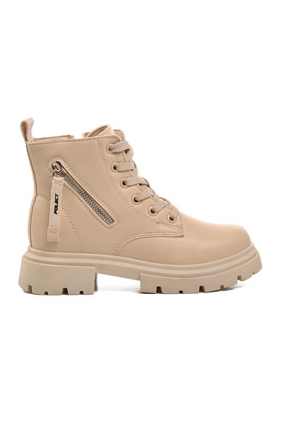 Aspor Beige Girl's Boots with Fleece Inside