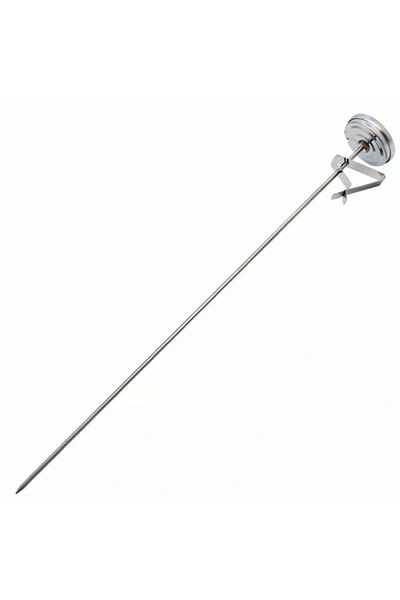 PUFO Kitchen Thermometer 31.5 Cm With Long Probe - Stainless Steel, Adjustable Grip