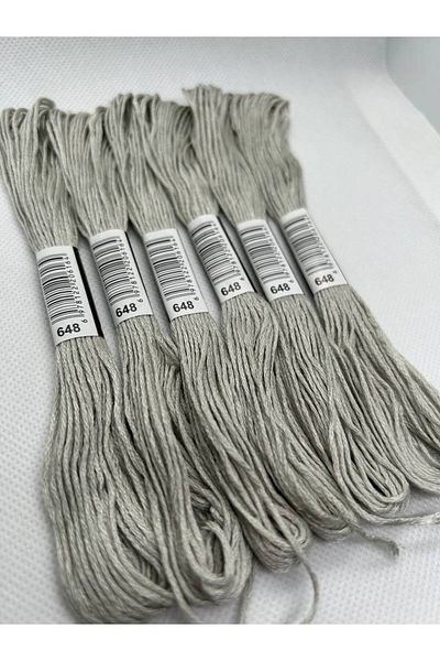 ALMİŞ 6 Pieces Single Color Etamine Cross Stitch Bracelet Brazilian Embroidery Thread 3-648