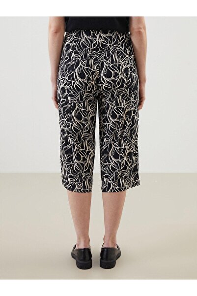 LC Waikiki LCW Grace Beli Lastikli Desenli Kadın Kapri (S5)