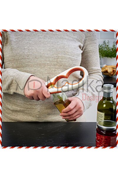 Magika Design Md Upp Fulld 21 cm Jar Opener - White and Orange