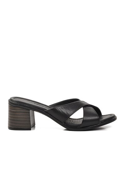 Voyager Black Women's Heeled Slippers