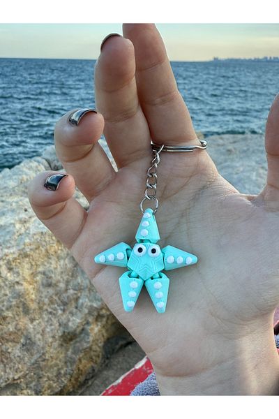 3dyonix Starfish Keychain – 3D Printing Sea Themed Accessory |   Pla Material