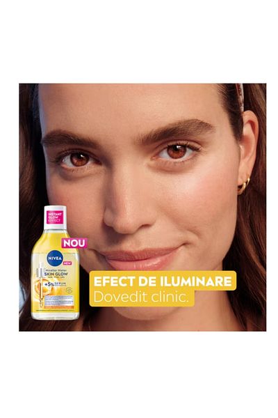 NIVEA Apa Micelara Skin Glow, Infuzata Cu Serum Cu Efect De Iluminare, 400 ml