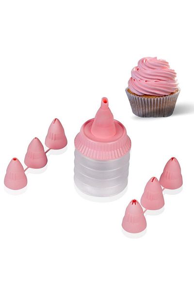 Emperium 7 Head Kitchen Cake Cream Squeezing Decorating Pump Apparatus Set (5122)
