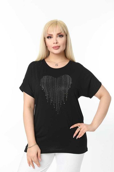 Noname Balanne Stoned Lycra-Cotton Mother χτενισμένο βαμβακερό λαιμόκοψη κοντομάνικο Mother μπλούζα γυναικεία μπλούζα