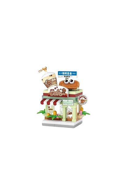 wakawakakidsstore Cute Coffee Shop Mini Micro Block Building Set (6+ Years) - Pink - 3-14 Years