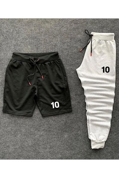 woonkey UNISEX ΜΑΥΡΟ ΚΑΙ ΓΚΡΙ ΕΚΤΥΠΩΜΕΝΟ ΣΟΡΤΣ ΦΟΡΜΑΣ ΜΕ ΕΛΑΣΤΙΚΟ ΜΕ ΜΕ ΣΤΡΟΓΓΥΛΗ ΣΕΤ 2 ΤΕΜΑΧΙΩΝ