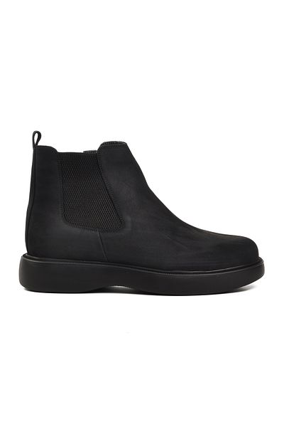 Aspor Black Nubuck Men's Chelsea Boots