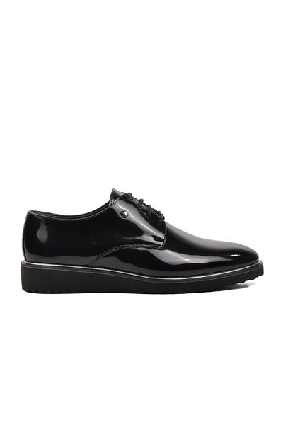 Aspor Black Patent Leather Men's Casual Shoes