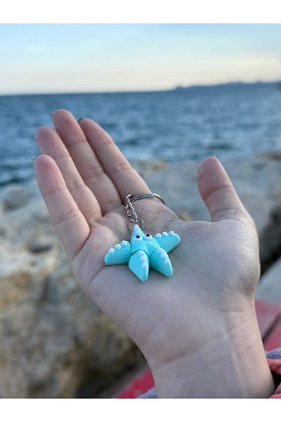 3dyonix Starfish Keychain – 3D Printing Sea Themed Accessory |   Pla Material