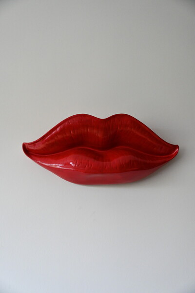 ODD HOME Kırmızı Dudak Dekoratif Duvar Objesi