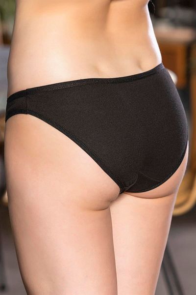Motto10butik Cotton Slip Panties Black