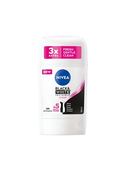 NIVEA Deodorant Stick Pentru Femei, Black&white Clear, 50 ml