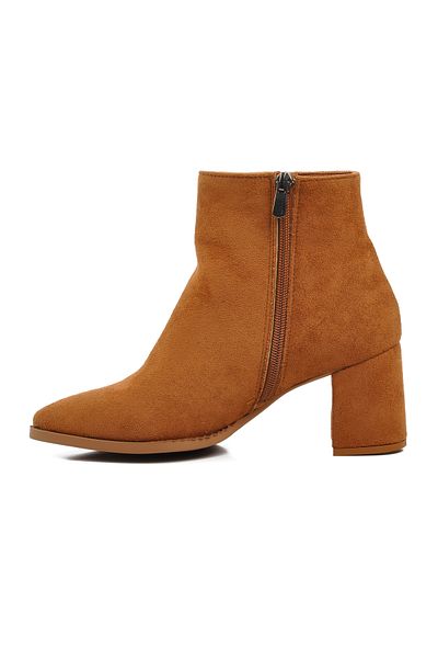 Aspor Tan Suede Women's Heeled Boots