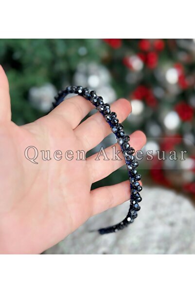 QUEEN AKSESUAR Coroană modernă subțire, brodată cu pietre de cristal, cu desi...