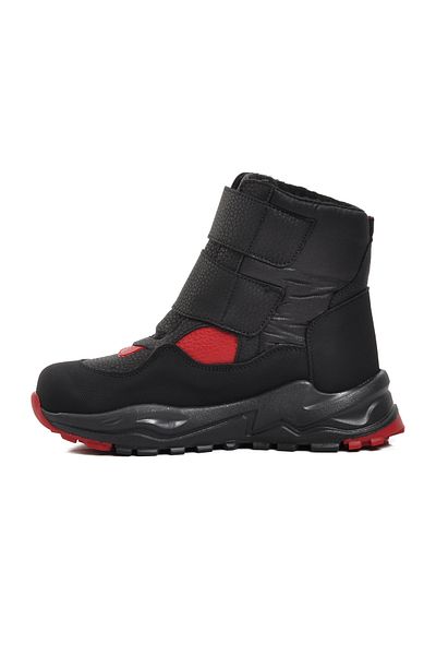 Aspor Black Red Kids Snow Boots