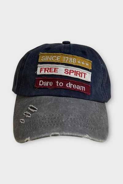 CANMODA Шапка Free Spirit, регулируема, 100% памучна – тъмносиня
