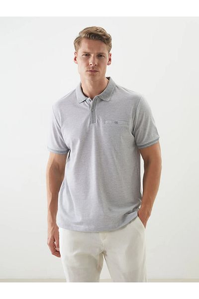 LC Waikiki Lcwaikiki Classic Gray Polo Collar Men's T-Shirt