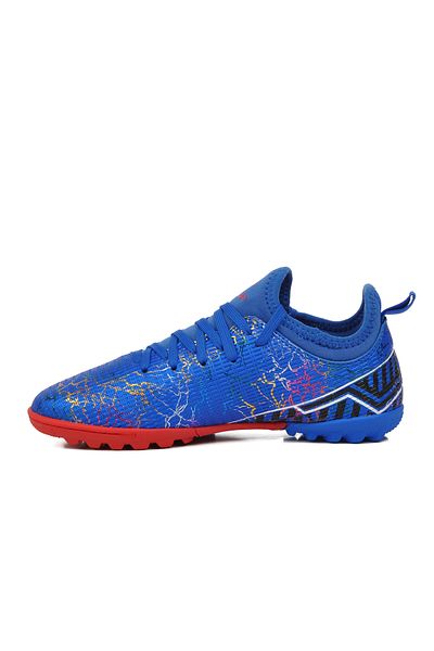 Playup Blue Saks Ankle Elastic Children's Astroturf Field Shoes