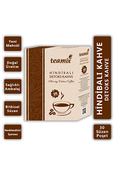 teamix Detox coffe Hindibalı Detoks Kahve 30 Stick Poset Hindibağlı Kakaolu Yumuşak Içimli Form Kahve