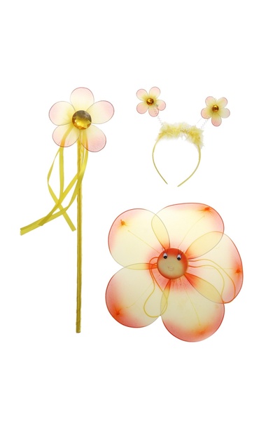 silky glows Floral Wing Set 3 Pieces Yellow